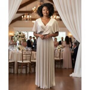 See n Be Seen Size 2X Gold Evening Long Dress